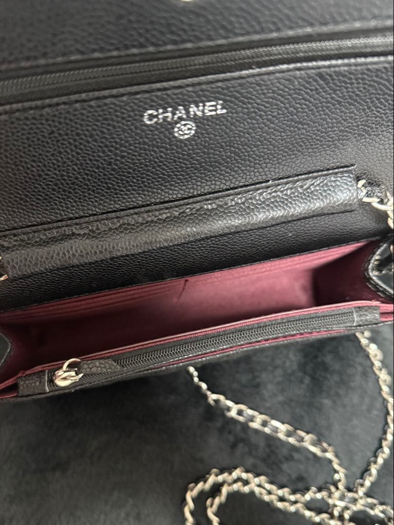 CHANELノベルティ チェーンウォレット　バック シルバー
