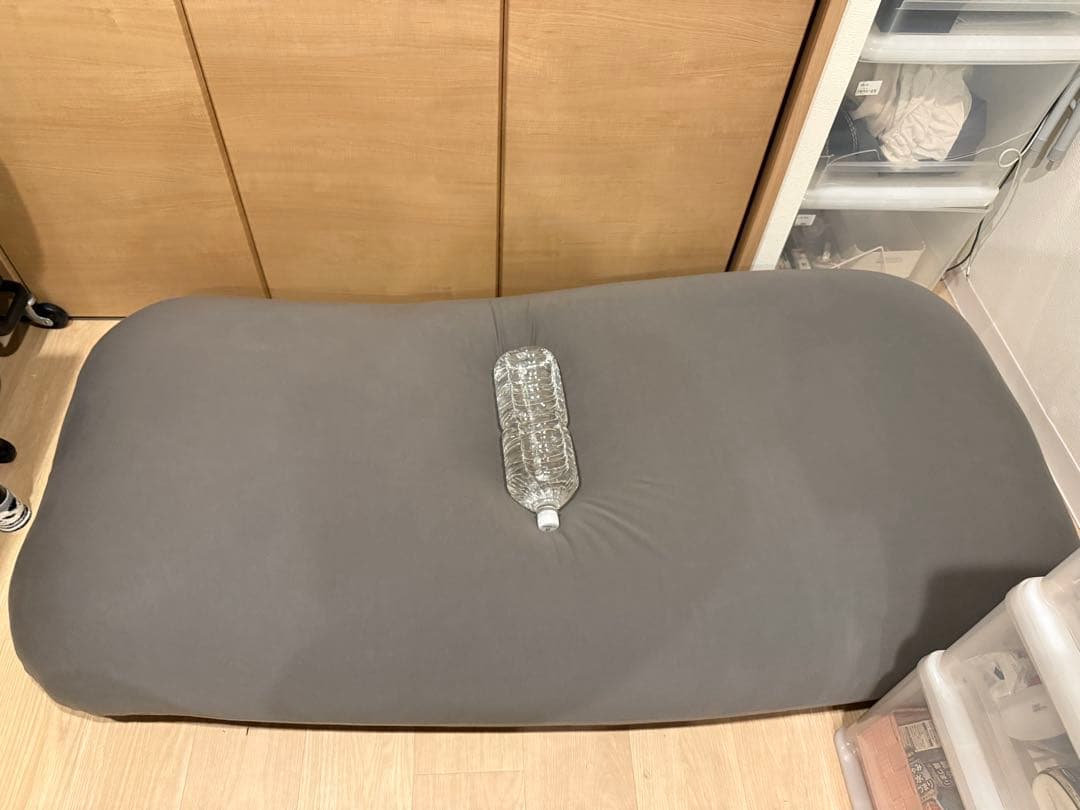 カバー洗える　ポリエステル製　メガグレー　ビーズクッション