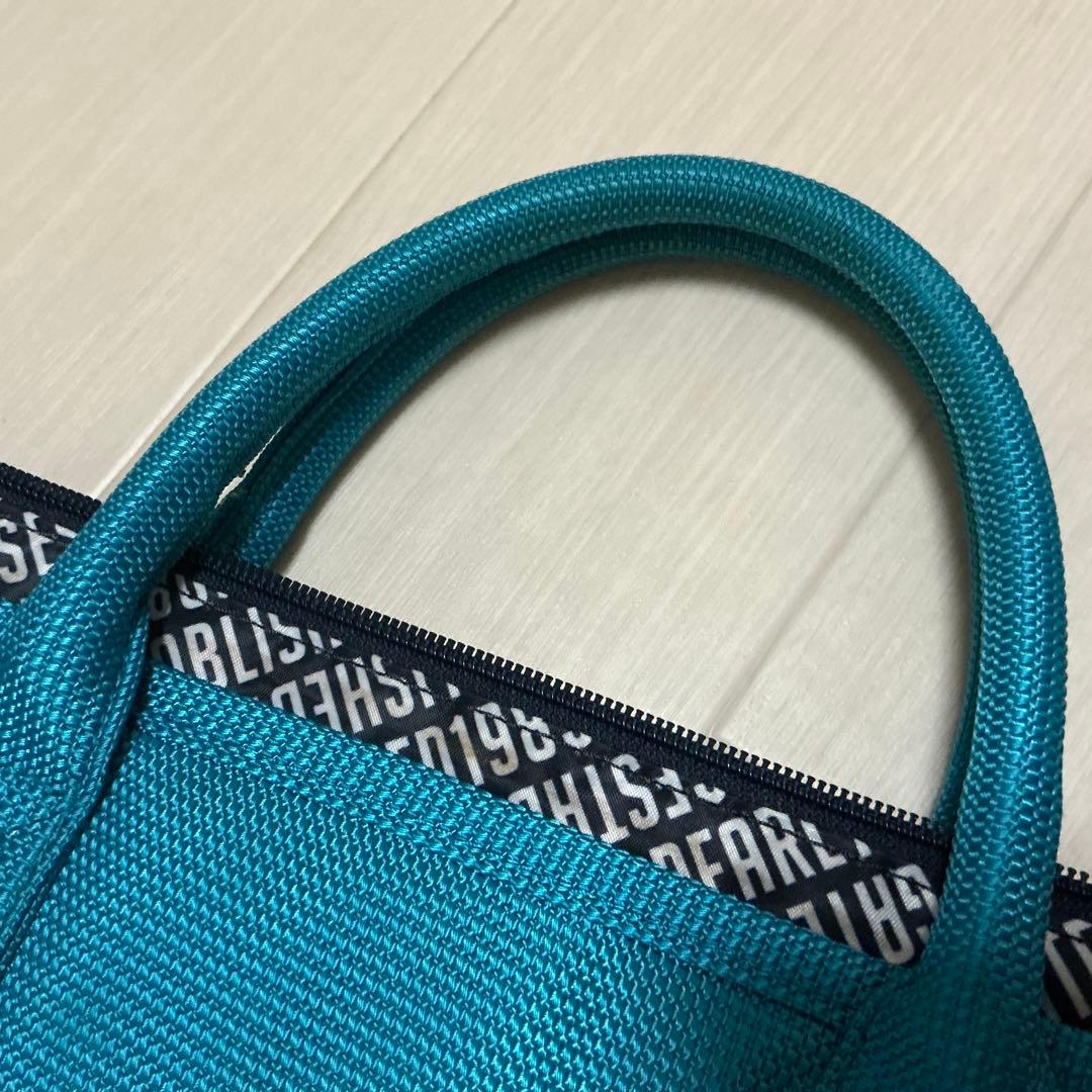 PEARLY GATES 中型トートバック ターコイズ 美品 ラウンドバック