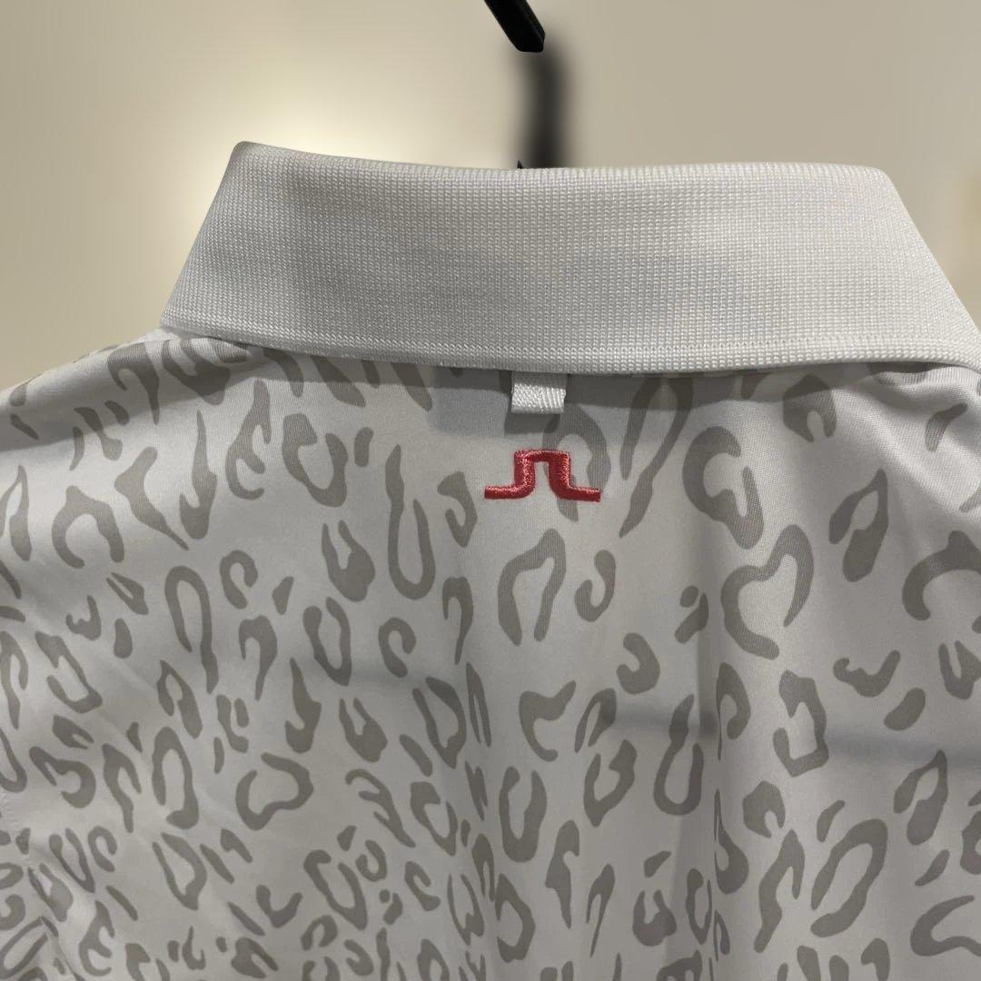 J.Lindeberg レディースポロシャツ S ヒョウ柄 ロゴ