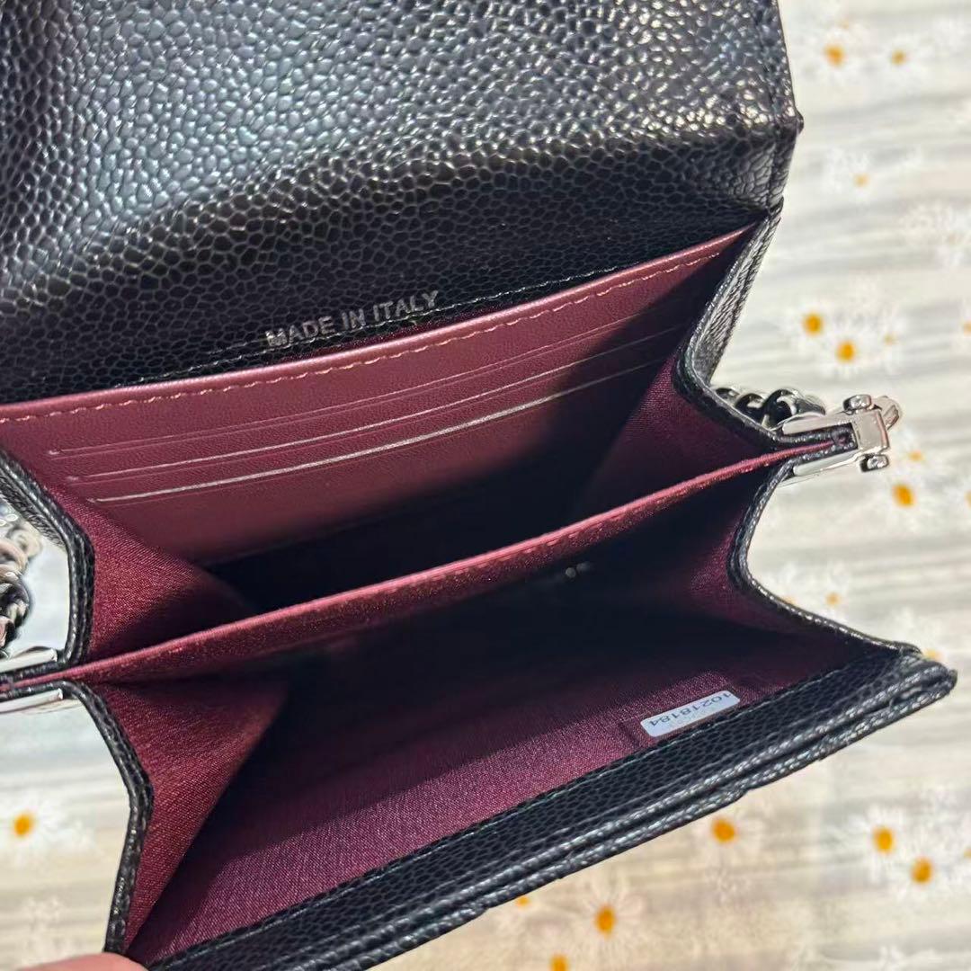 CHANELノベルティ スマホショルダー チェーンポーチ ラムスキン KPJ