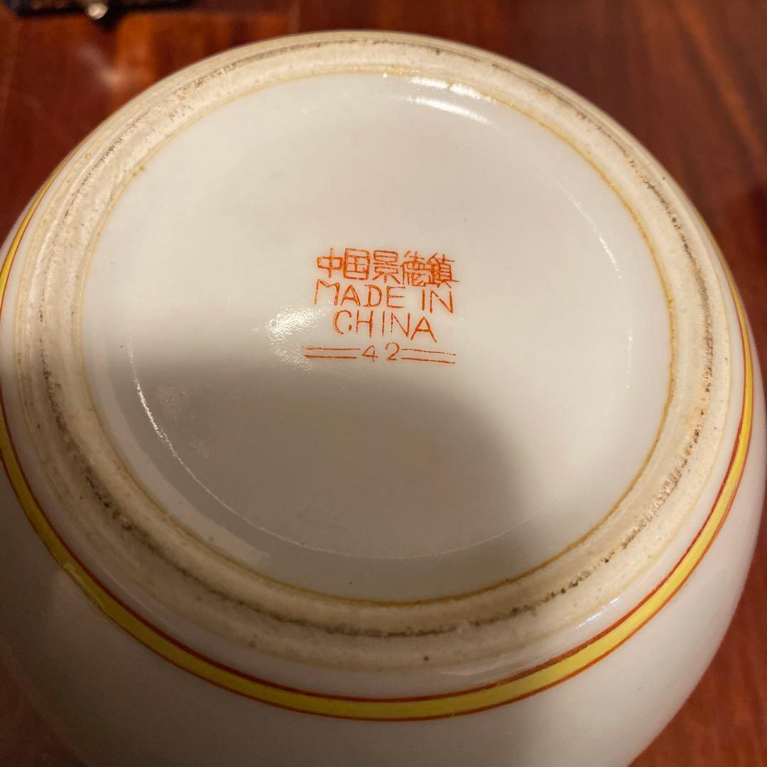 中国50年代の茶壷、輸出品、粉彩