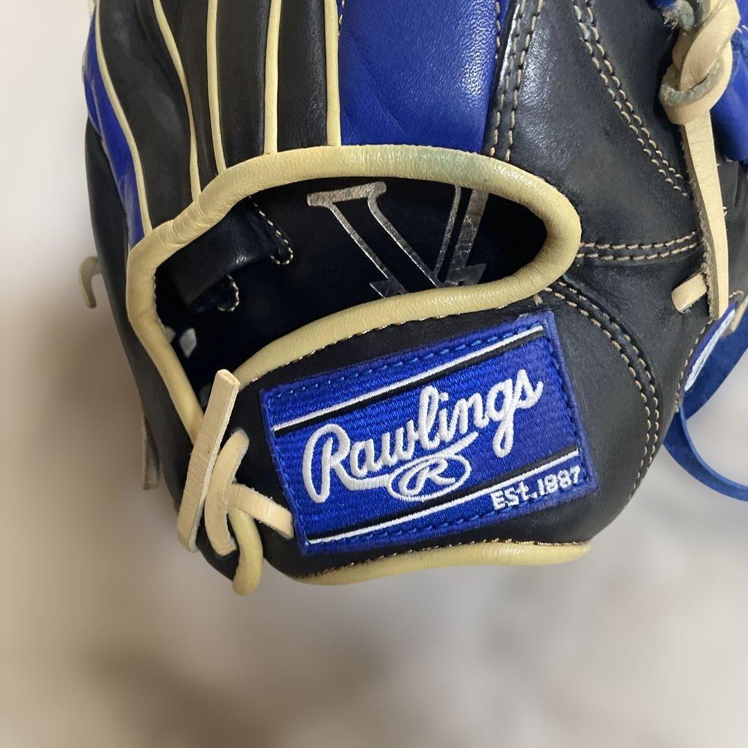 【早い物がち】　Rawlings 軟式グローブ 黒と青