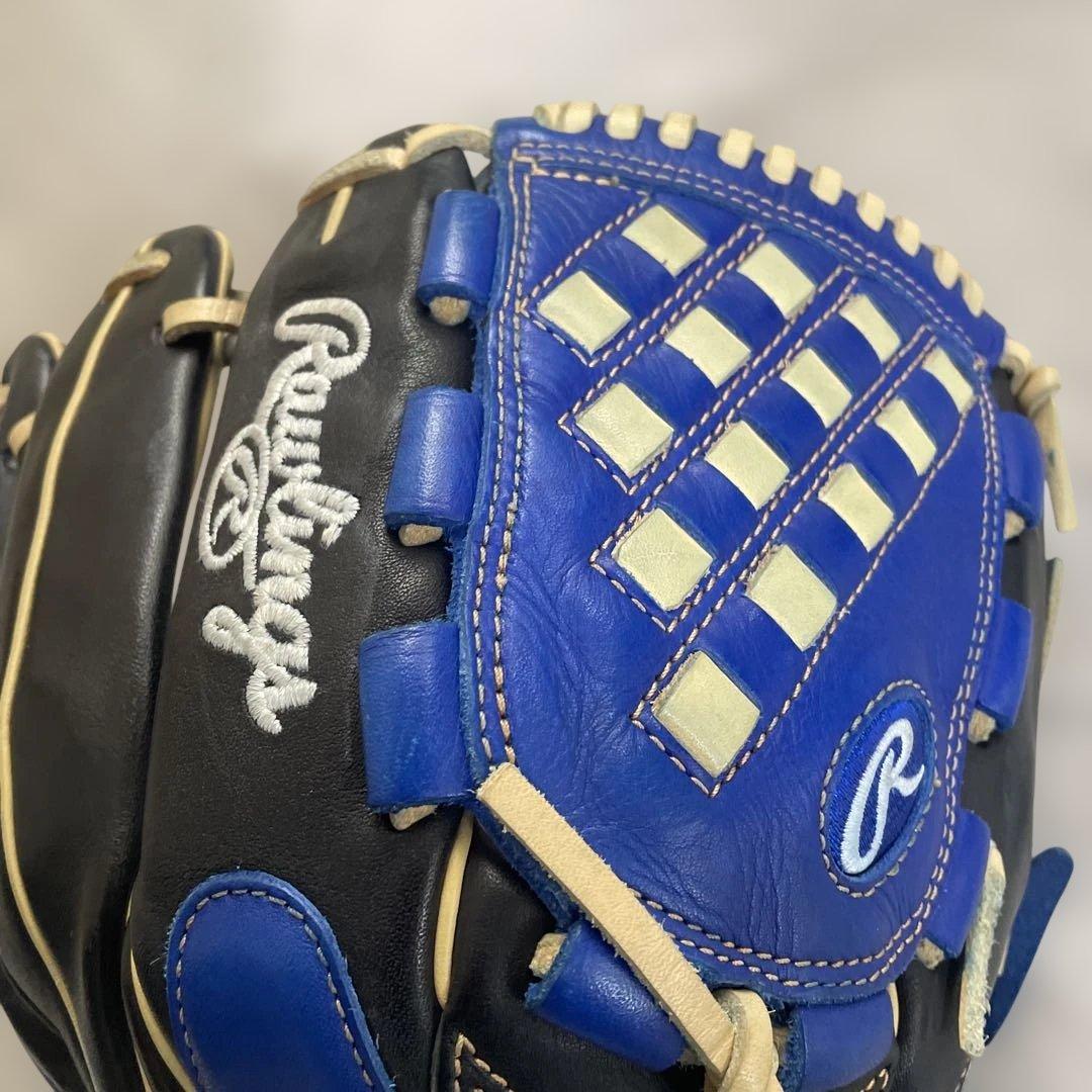 【早い物がち】　Rawlings 軟式グローブ 黒と青