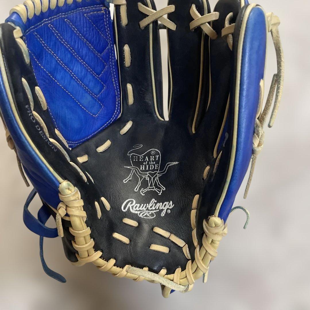 【早い物がち】　Rawlings 軟式グローブ 黒と青
