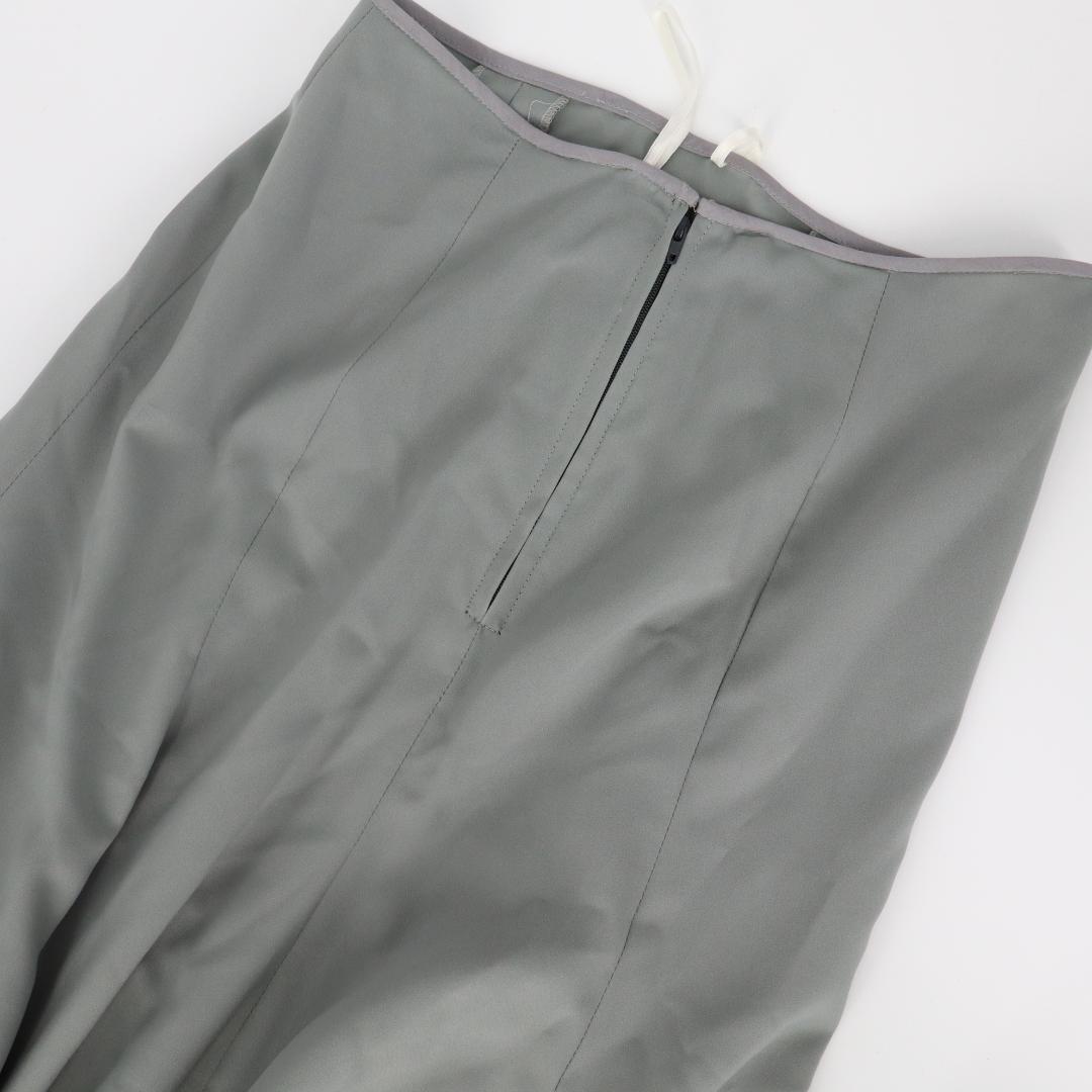 【美品 フラメンコ衣装】ライトグレー×ラベンダー×レース地 ファルダ スカート