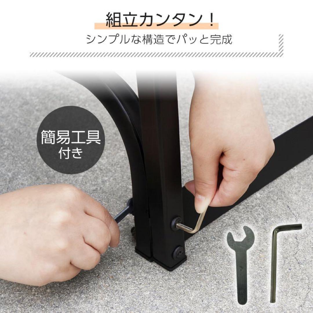 【新品】薪ラック 薪棚 スチール フック付 薪ストッカー ダブル 200cm