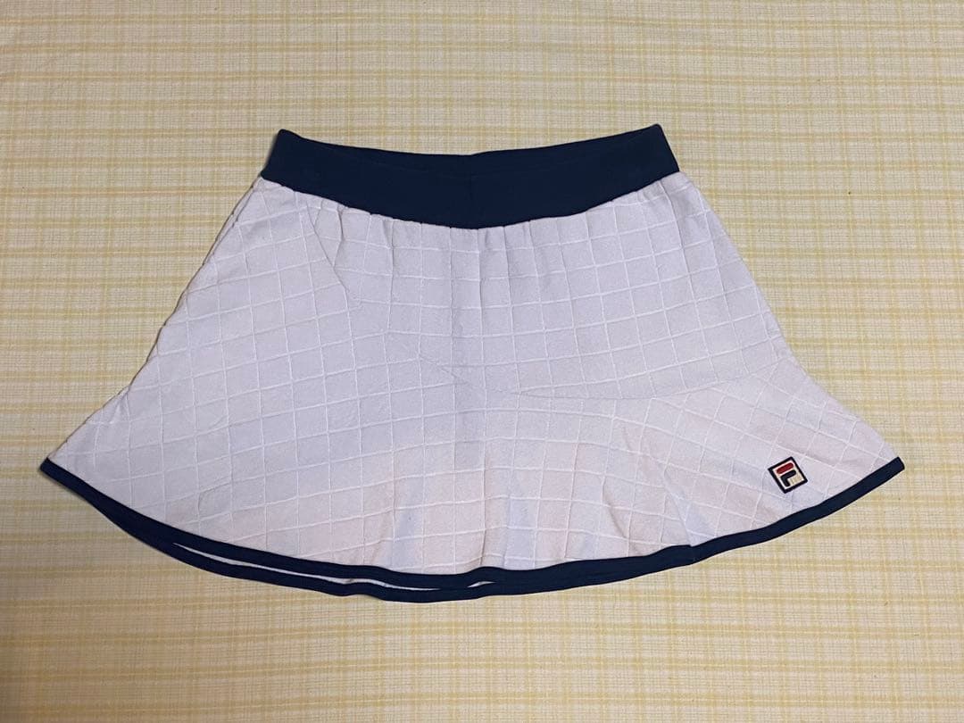FILA ホワイト ベロア ゲームシャツ VL2235 スコートVL2237