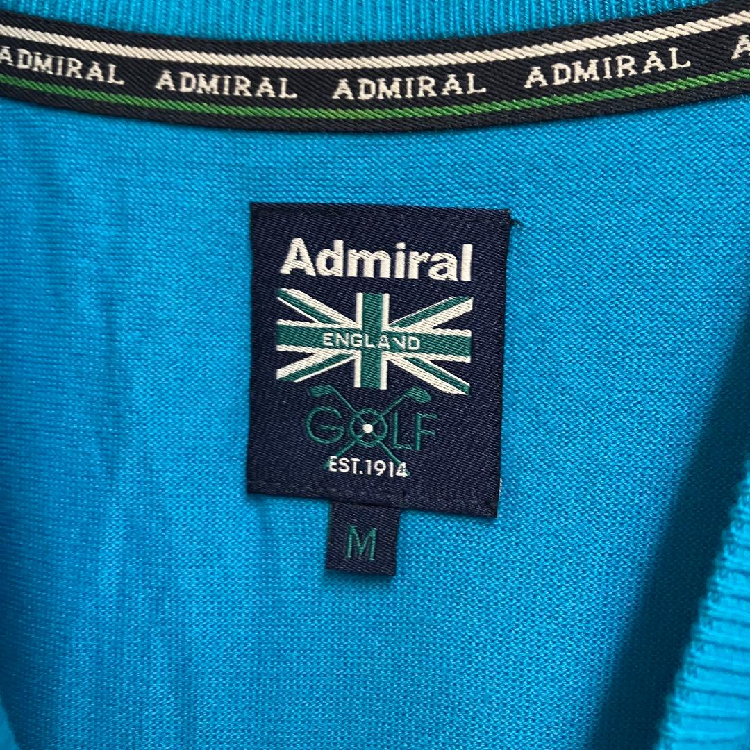 美品 admiral golf アーガイル ニットベスト ブルー アドミラル