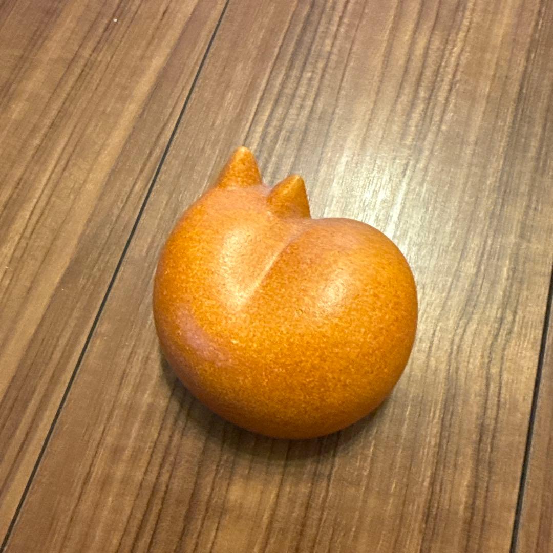 リサラーソン　陶器置物 オレンジ レア　キツネ　狐