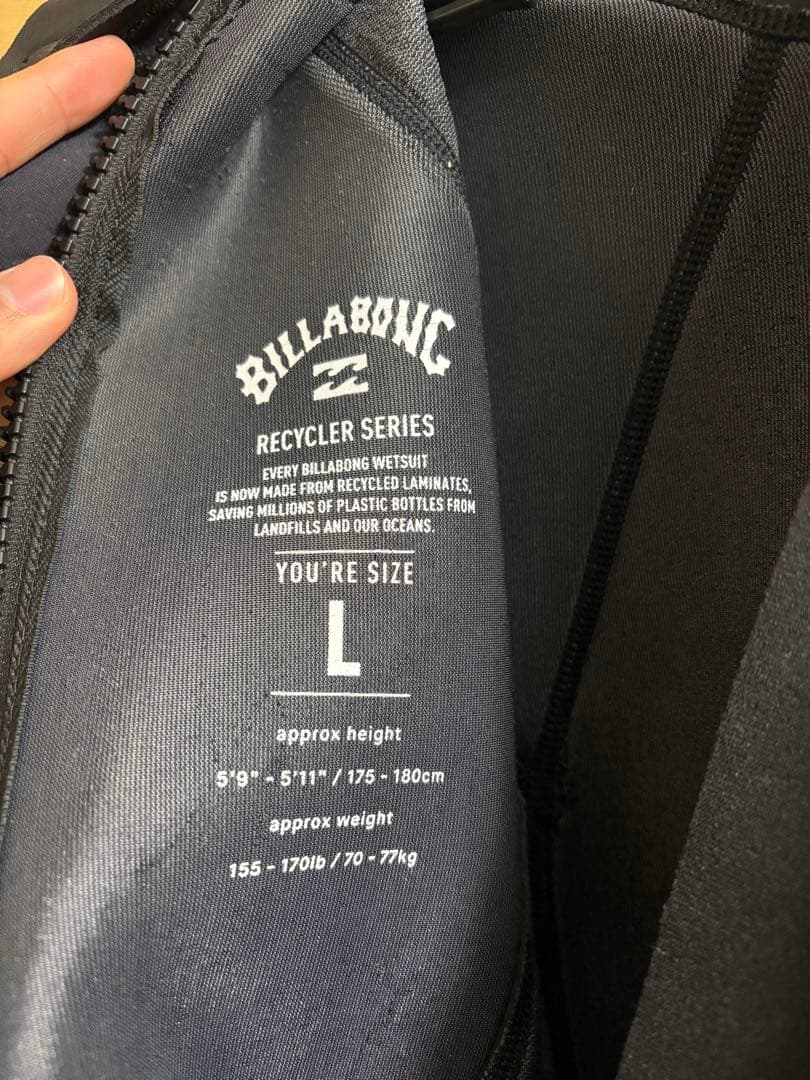 Billabong ブラック フルスーツ