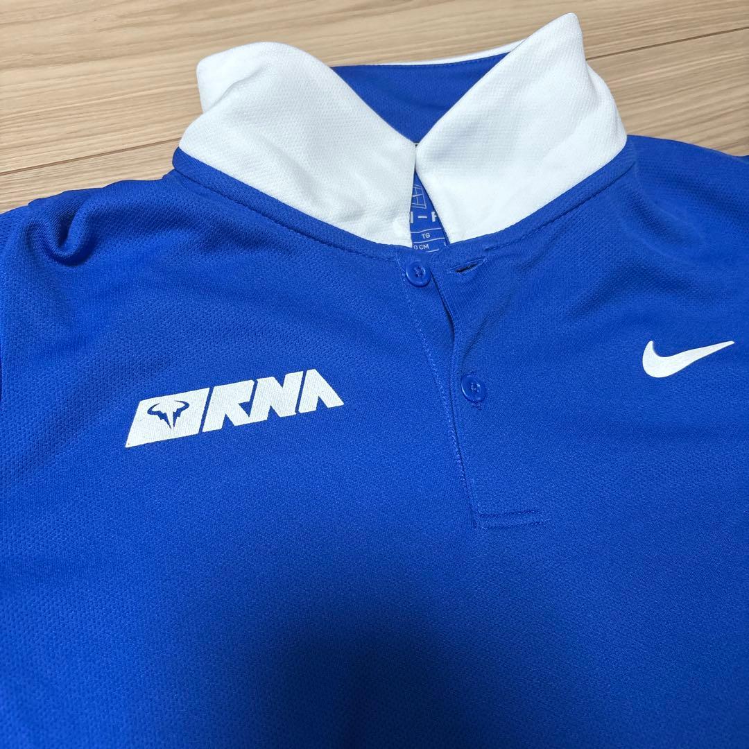 kids Nike DRI-FIT 青 ポロシャツ ナダルアカデミー