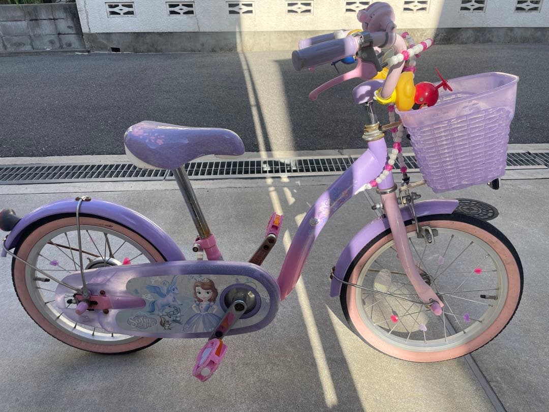 ディズニー 小さなプリンセス ソフィア 16型 幼児用自転車 （パープル×ピンク