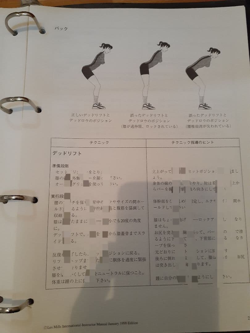 ボディがパンプする世界的エクササイズプログラムのインストラクターマニュアル