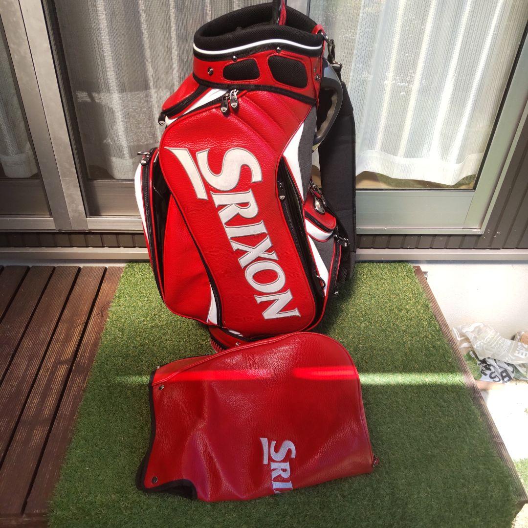 Srixon 赤 キャディバッグ フード付き