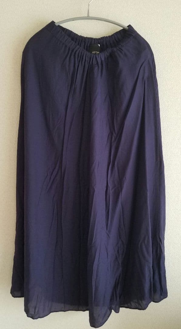 ATON エイトン NATURAL DYE FRONT DRAPED SKIRT