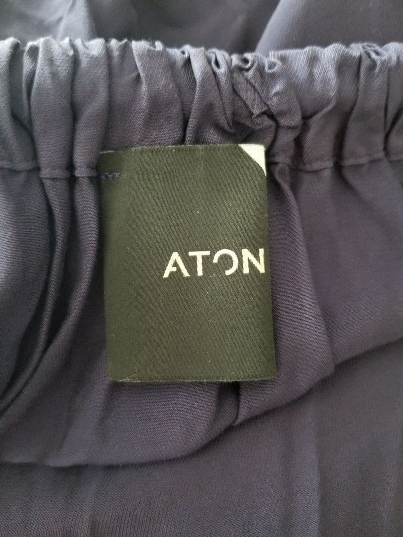 ATON エイトン NATURAL DYE FRONT DRAPED SKIRT