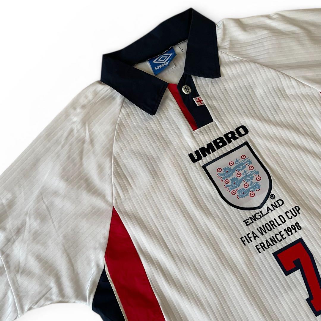 イングランド代表 1998 W杯 ベッカム 7 ユニフォーム UMBRO XL