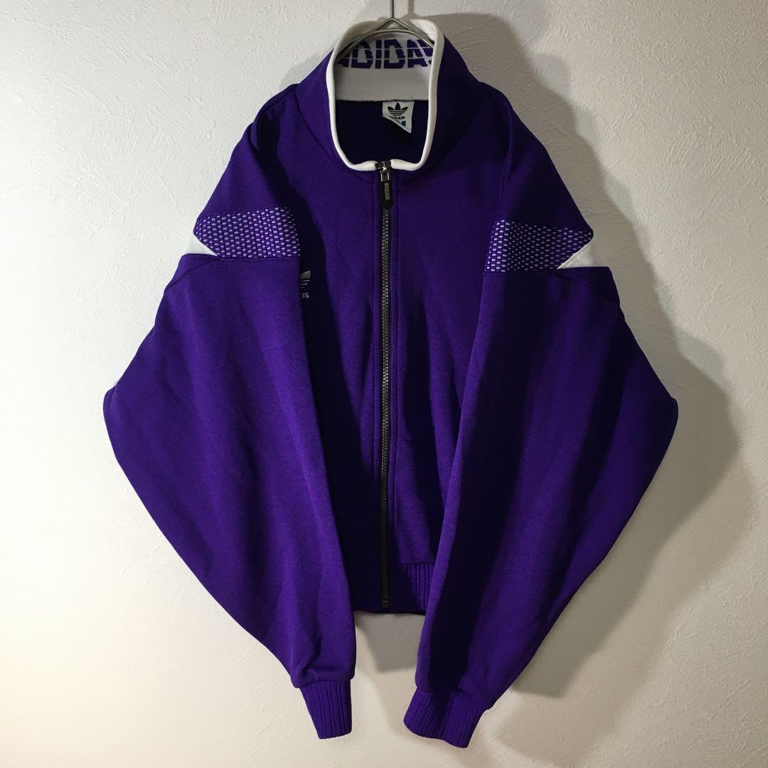【個性派古着】アディダス　ジャージ上下　セットアップ　メッシュ素材　デサント　M