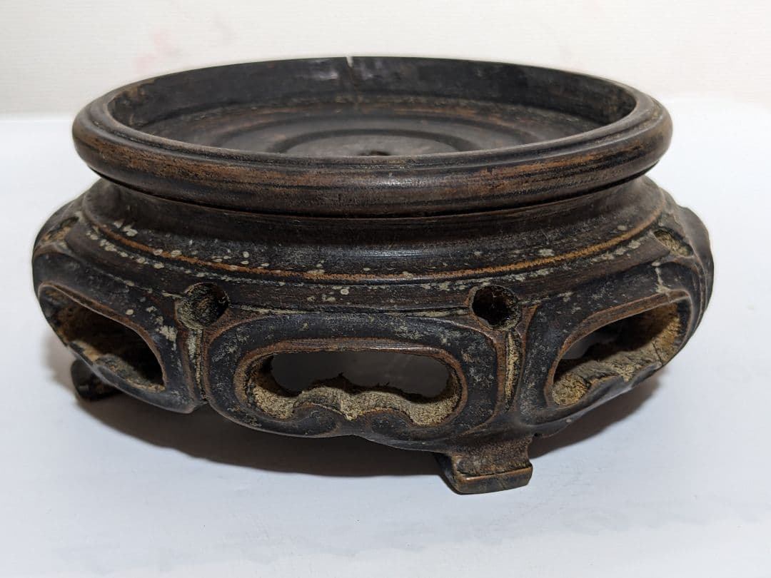 ♦中国陶磁 明時代末 胴継ぎ 壺 清時代花台 古玩 古美術品 朝鮮李朝 骨董品