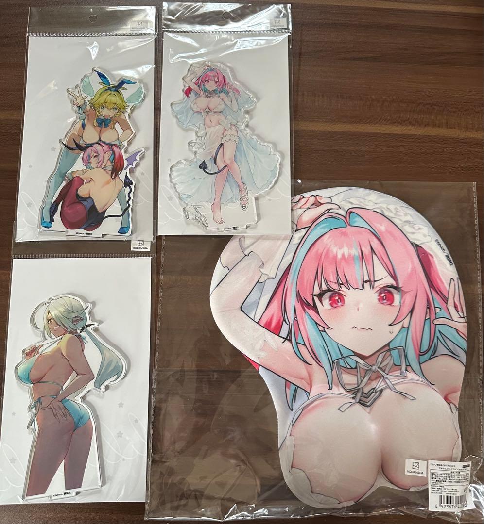 カナン様はあくまでチョロい　描き下ろし　マウスパッド　アクリルスタンド　4セット