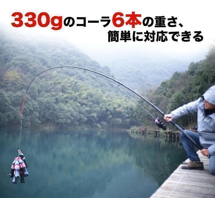 YU58 ロッド コンパクト 釣り竿 投げ竿 釣竿 炭素繊維 伸縮式 5.4m