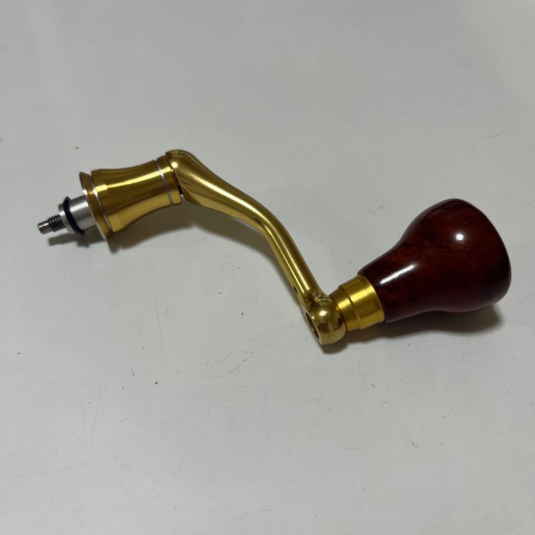 シマノ 14ステラ　ハンドル　55mm 夢屋 花梨 ラウンド型 ハンドルノブ