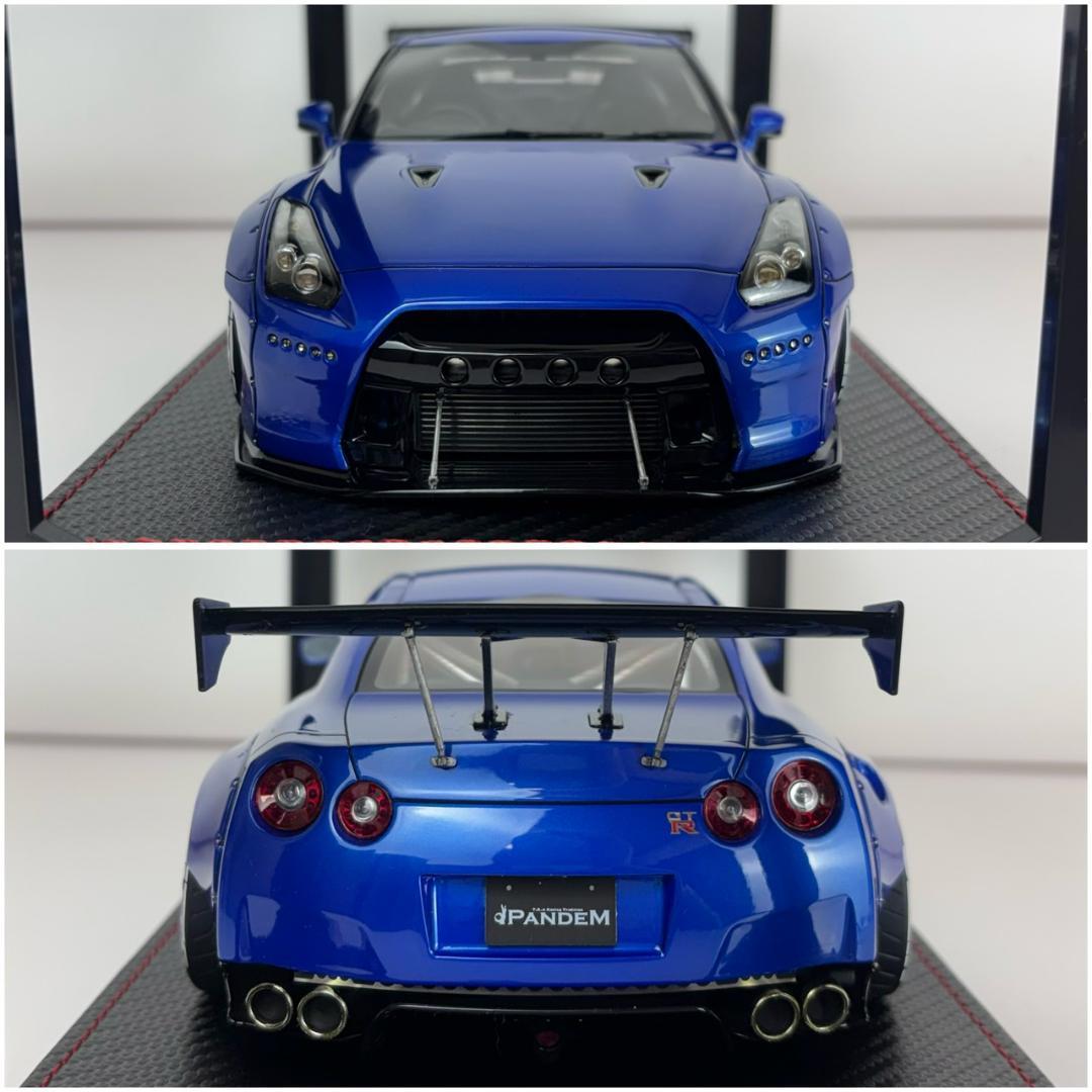 極美品 イグニッションモデル 1/18 PANDEM R35 GT-R Blue