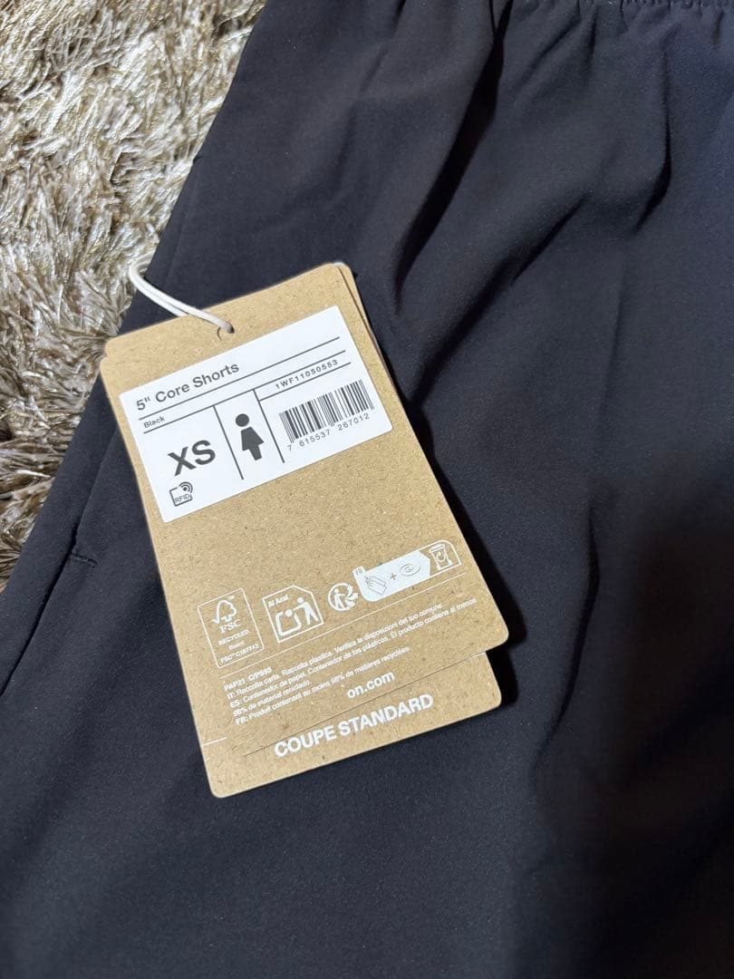 ON 5\" Core Shorts XS ブラック