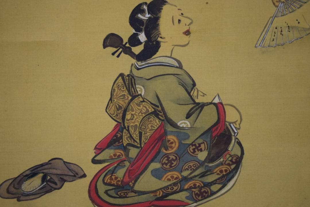 不詳/作者不詳/人物図/大幅/布袋屋掛軸HH-690