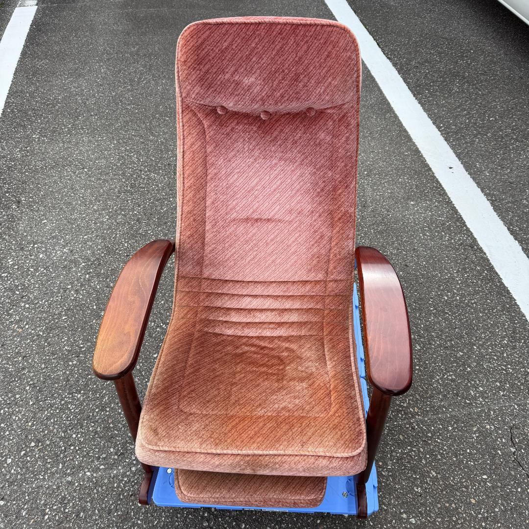 松田家具 マツダ ロッキングチェア 収納式フットレスト アンティーク