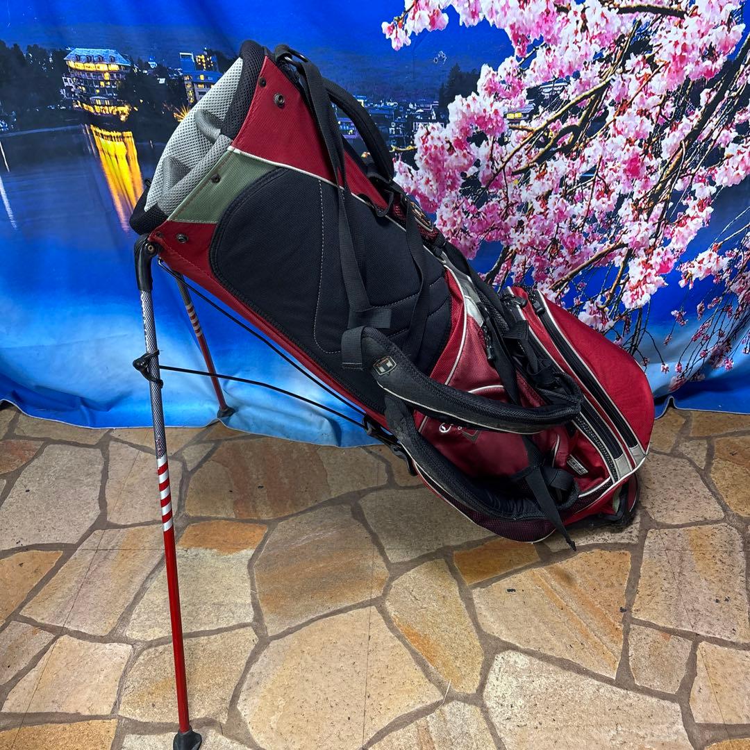 寶BX-1207 キャロウェイ スタンド式 キャディバッグ レッド 軽量