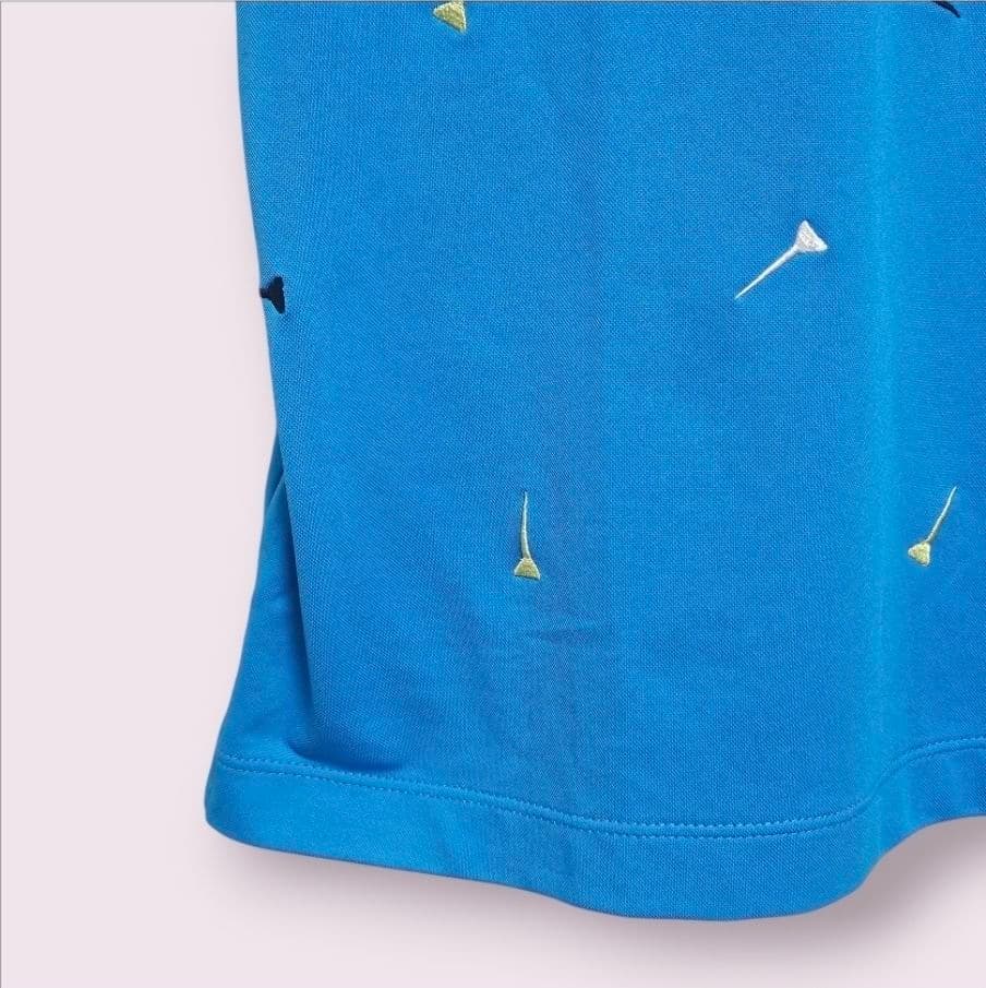 美品 タイトリスト メンズ ゴルフ ポロシャツ L ブルー 半袖