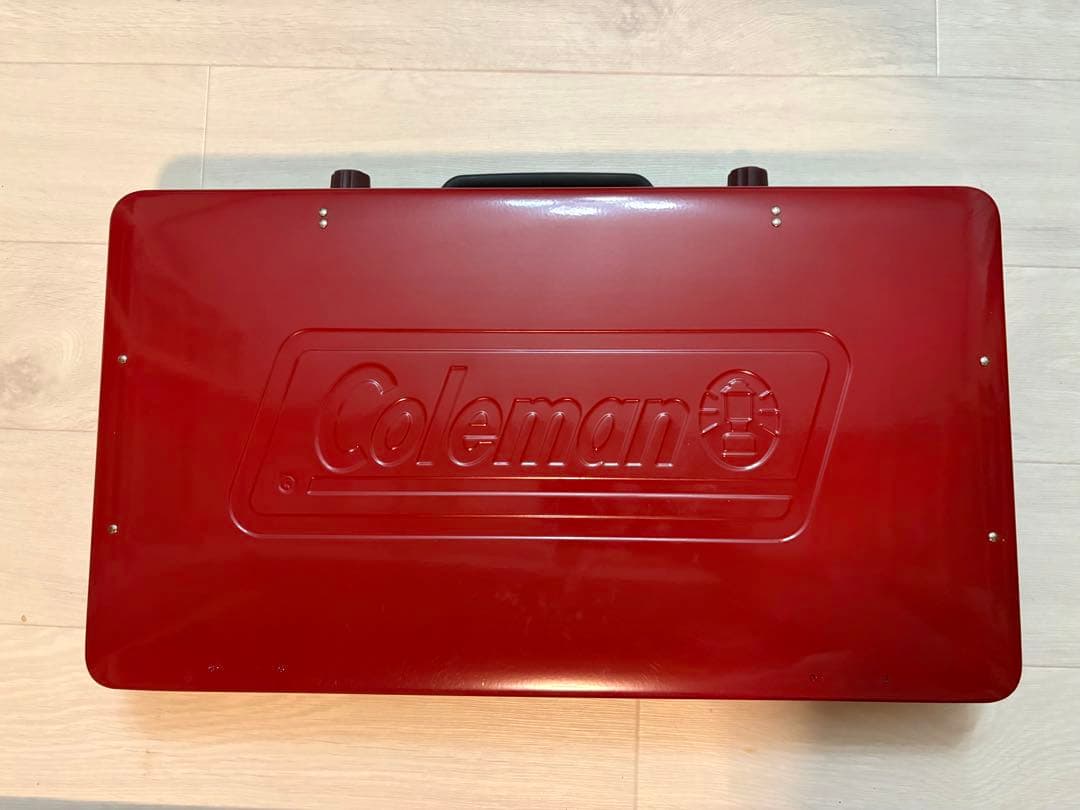 【美品】コールマン パワーハウス LP 2バーナーストーブ II（レッド）
