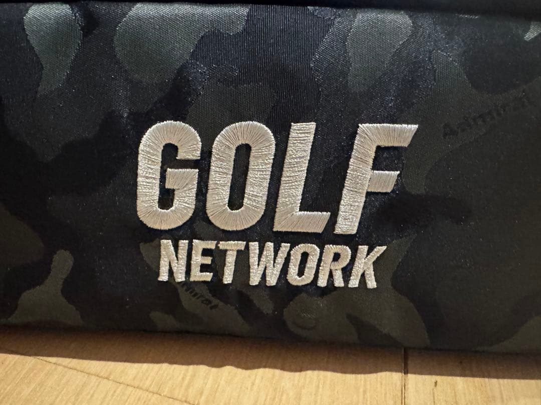 GOLF NETWORK ブラック迷彩バッグ 約17×23×11cm