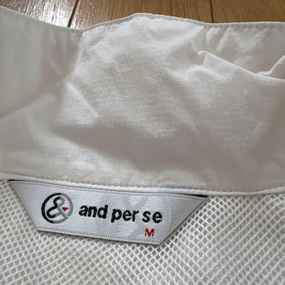 and per se ホワイト スポーツジャケット M