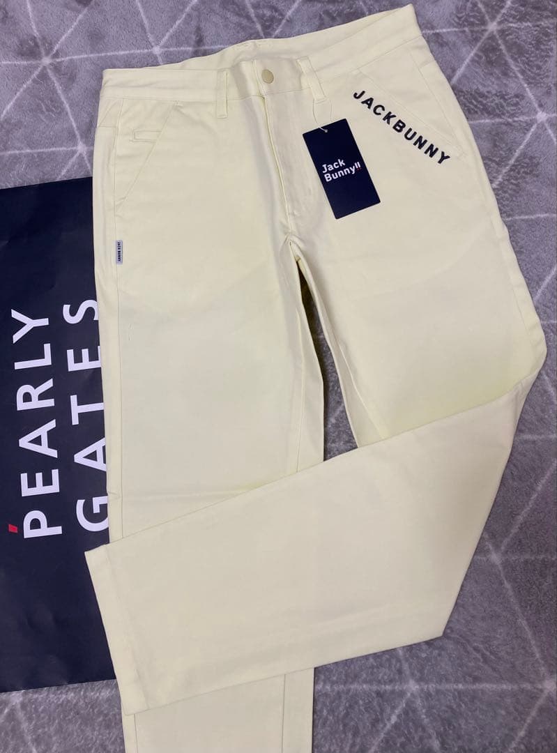 新品 パーリーゲイツ ジャックバニー 2WAYストレッチパンツ(4)サイズM/黄