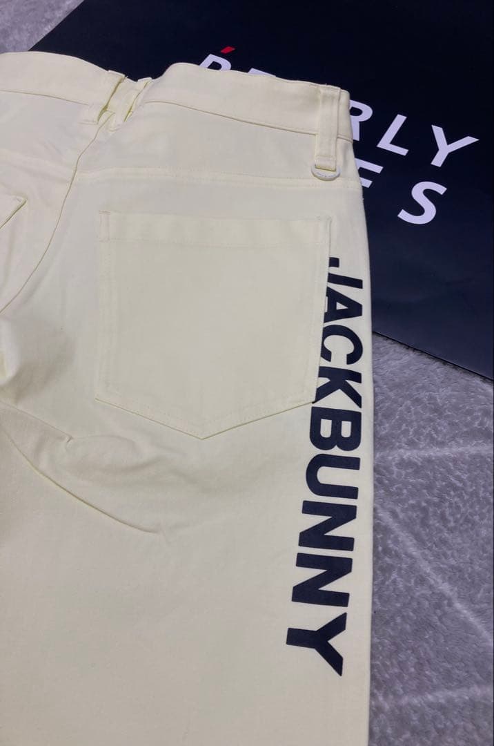 新品 パーリーゲイツ ジャックバニー 2WAYストレッチパンツ(4)サイズM/黄