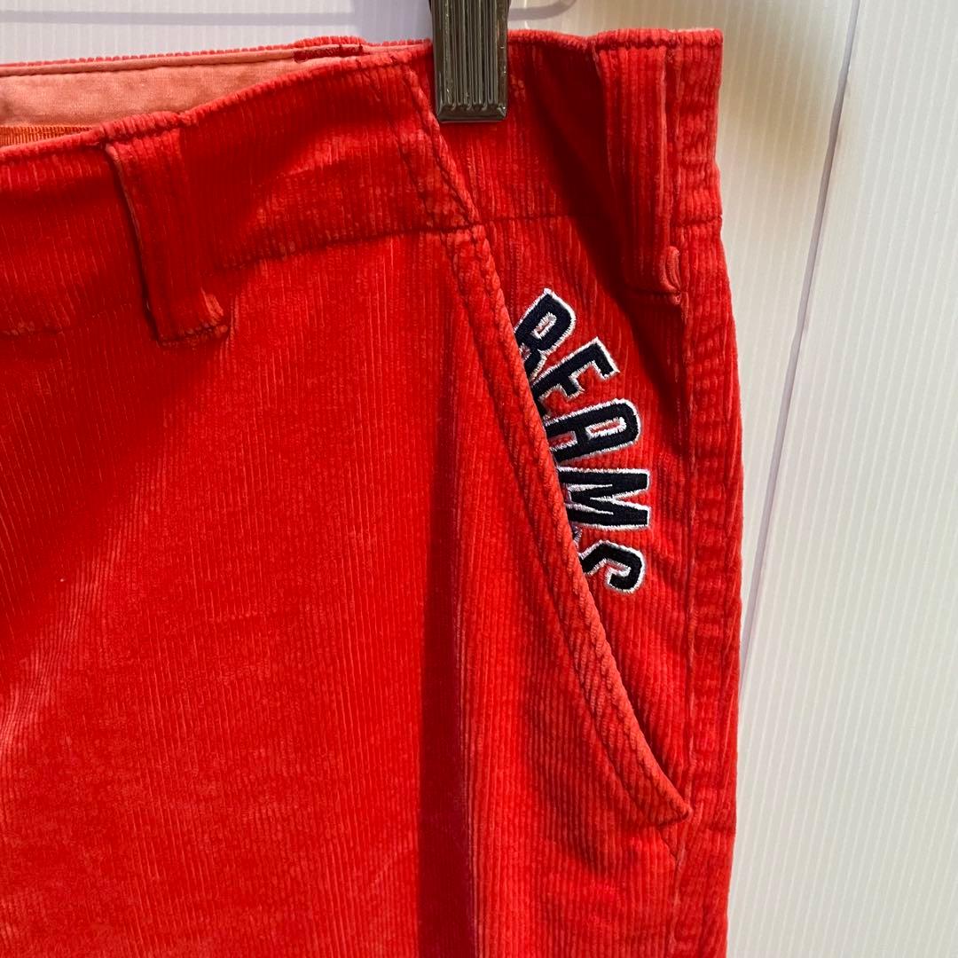 美品　BEAMS GOLF ビームスゴルフコーデュロイパンツ オレンジ　Lサイズ