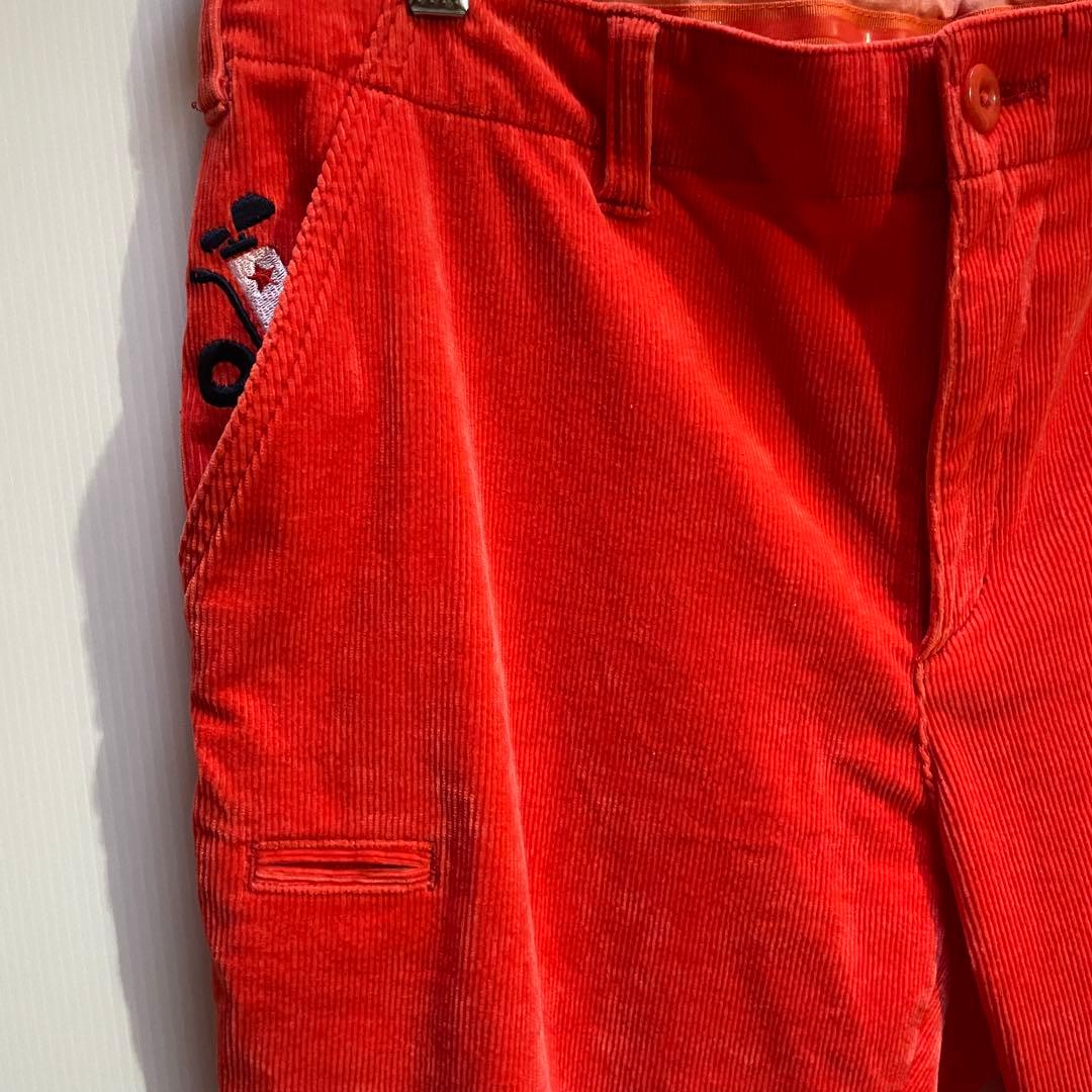 美品　BEAMS GOLF ビームスゴルフコーデュロイパンツ オレンジ　Lサイズ