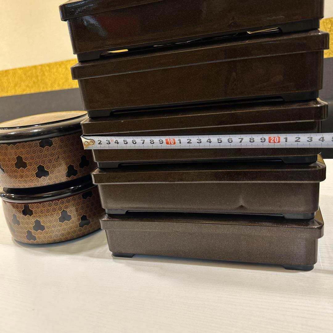 漆塗り弁当箱重箱セット（葉模様）