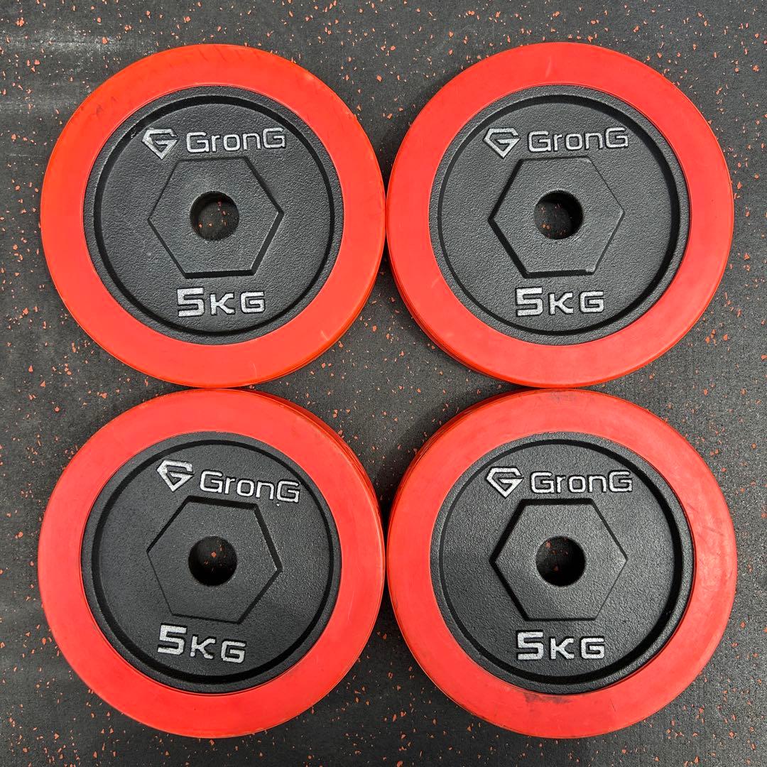 GronG グロング 28mm径ラバープレート 5kg×4枚セット アイロテック