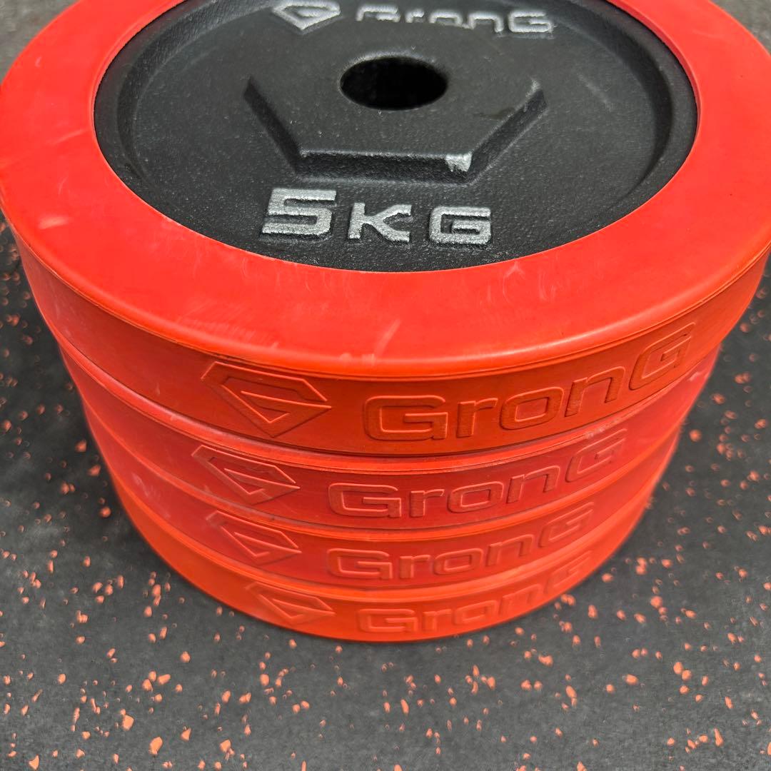 GronG グロング 28mm径ラバープレート 5kg×4枚セット アイロテック