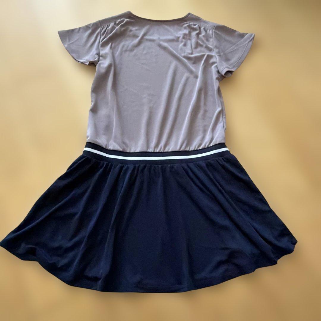 2025春夏モデル　FILA フィラ　テニスウェア　ワンピース　ネイビー　ピンク