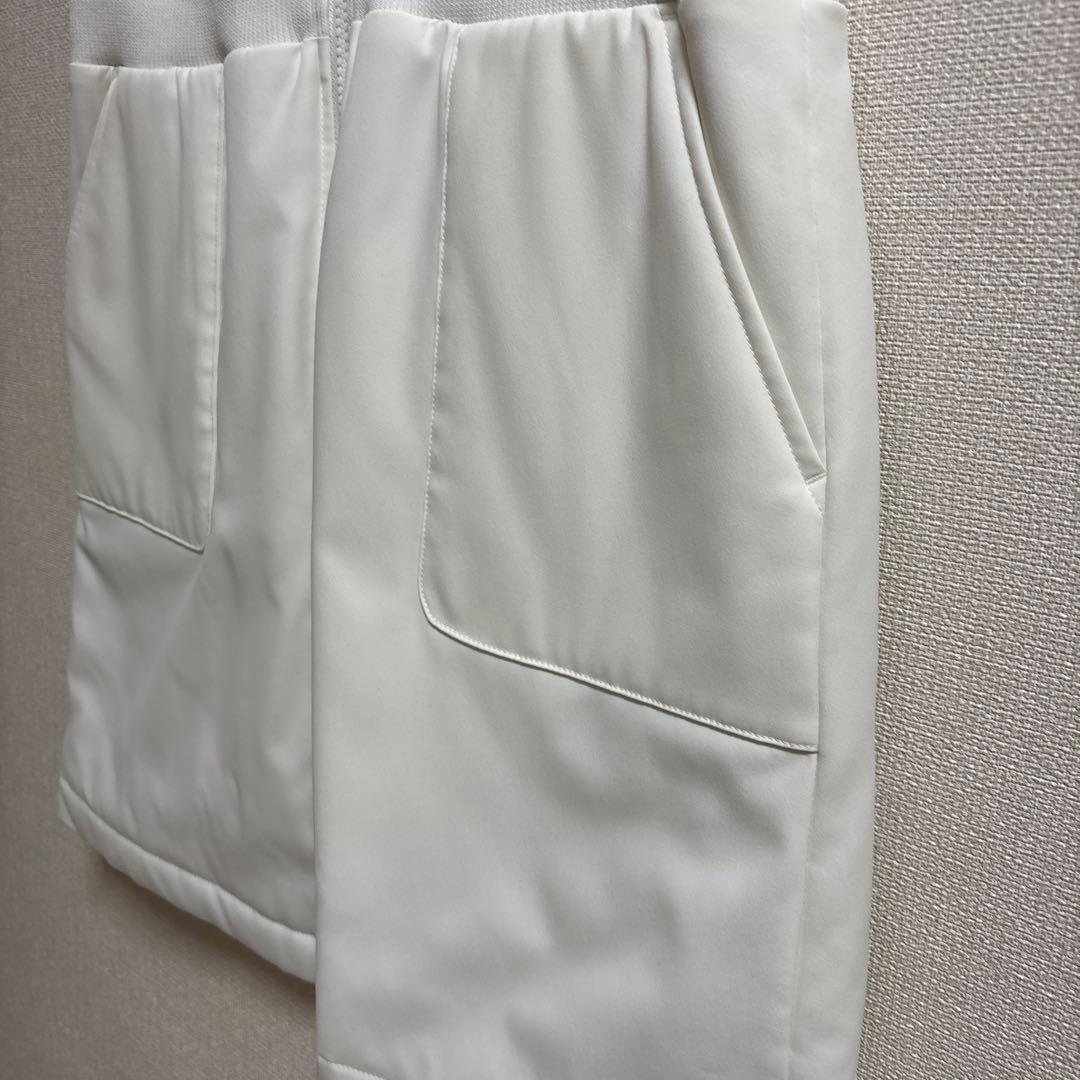 美品　キャロウェイ　レディース　ベスト　ロング　白　ファー　ジップ　L