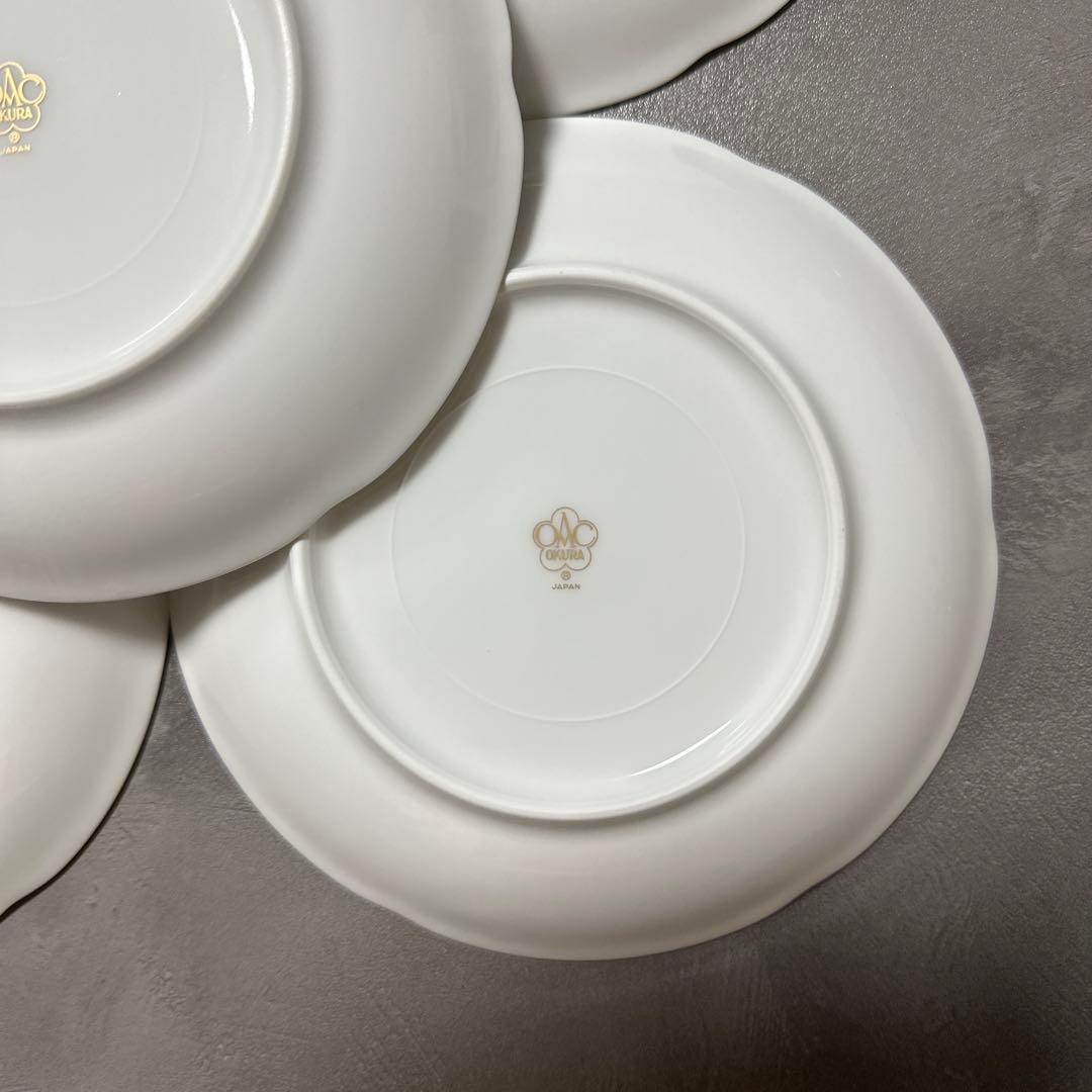 新品未使用　大倉陶園　ブルーローズ（8211）　15cm銘々皿5枚揃