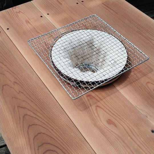 アウトドア&七輪BBQテーブル　折りたたみ式四万十源流の杉テーブル