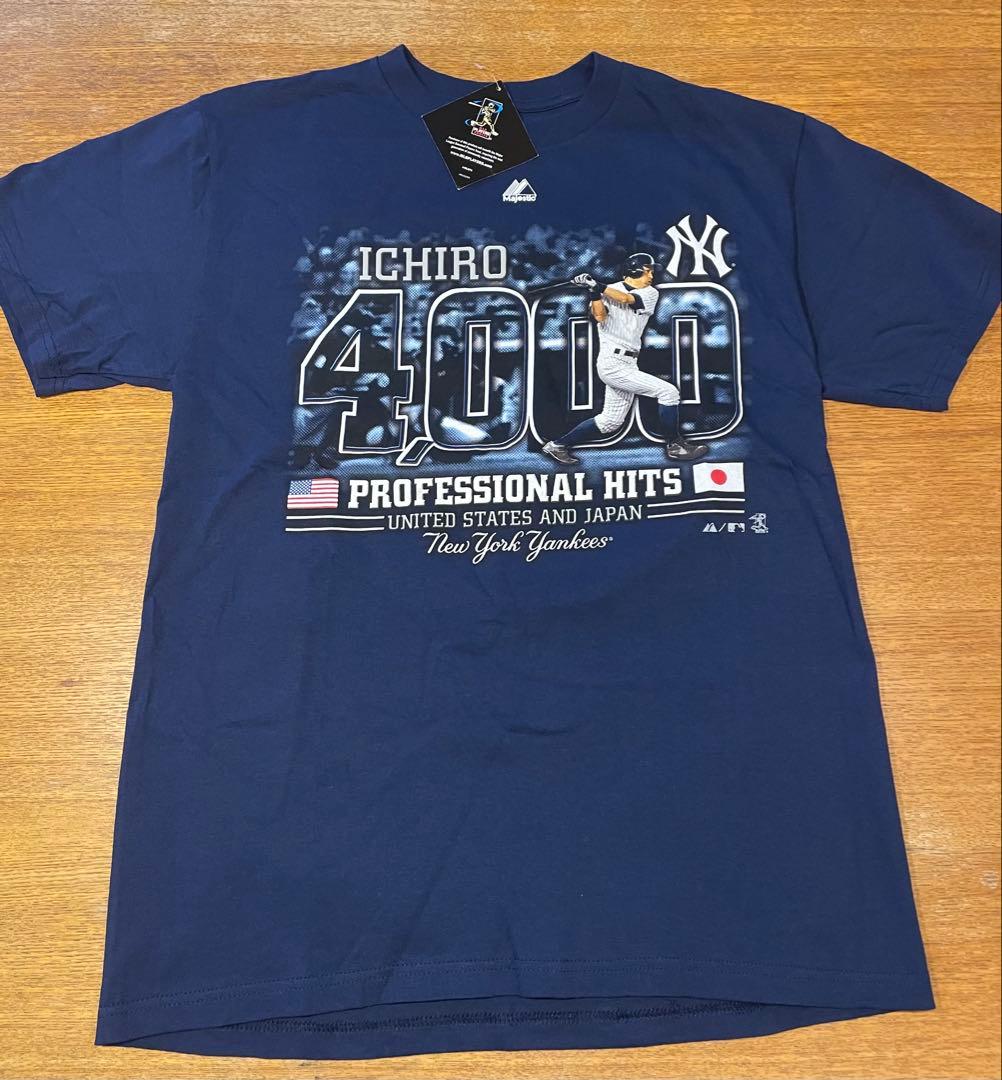 入手困難❗️あのイチロー 4000本安打 記念Tシャツ ネイビー