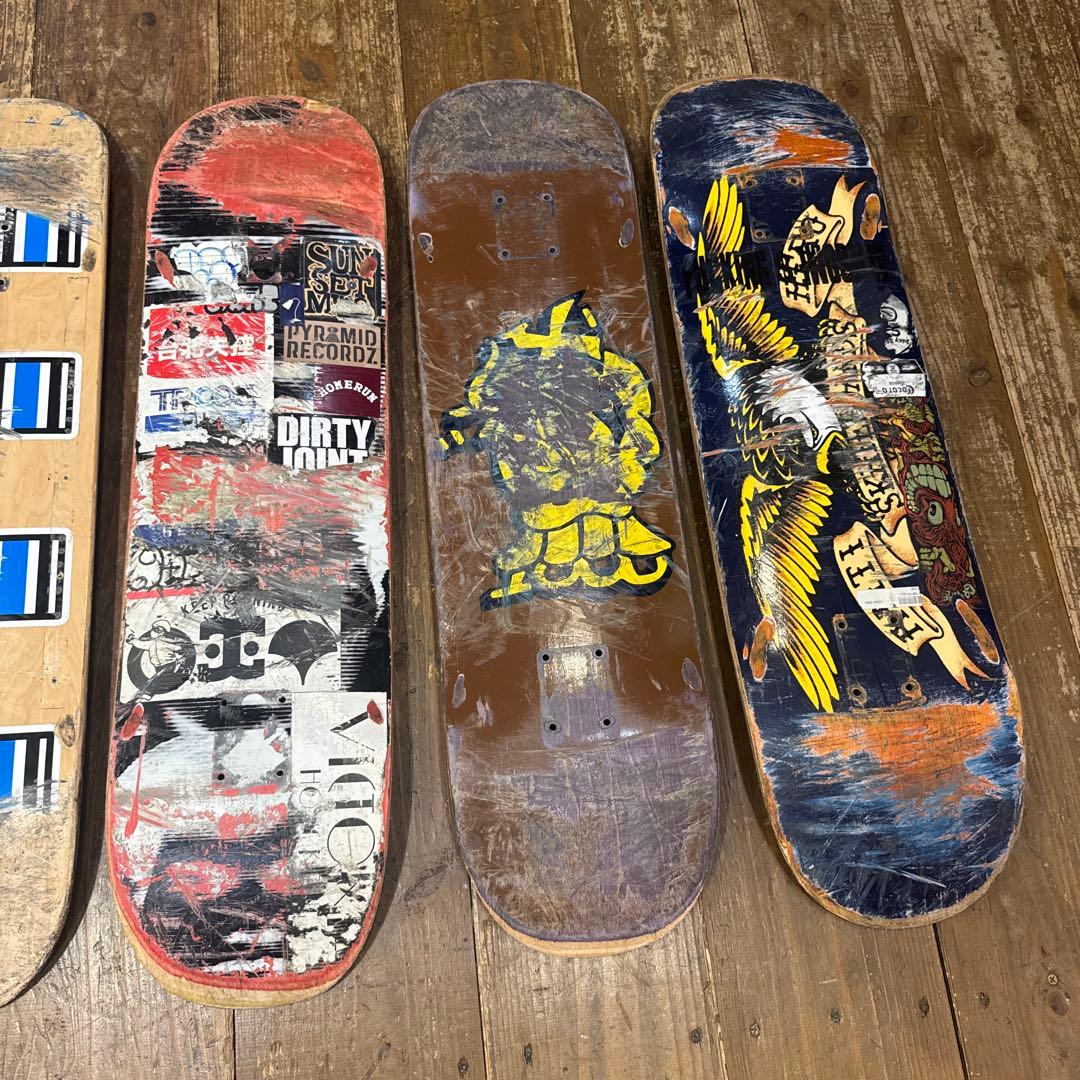 スケボー　廃デッキ　6枚セット　DIY サイズミックス