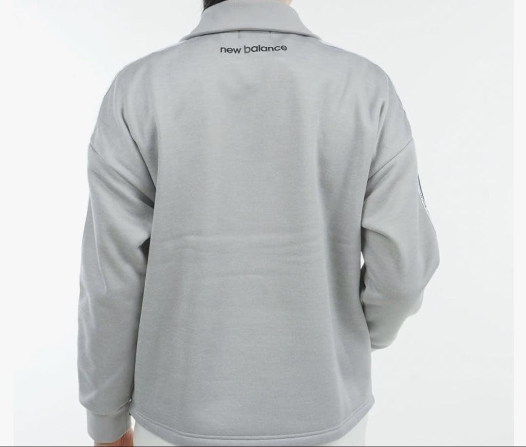 新品　New Balance レディース サイズ2 グレー　ハーフジップ　裏地付